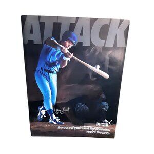 1985 George Brett Puma Baseball Vintage Print Ad